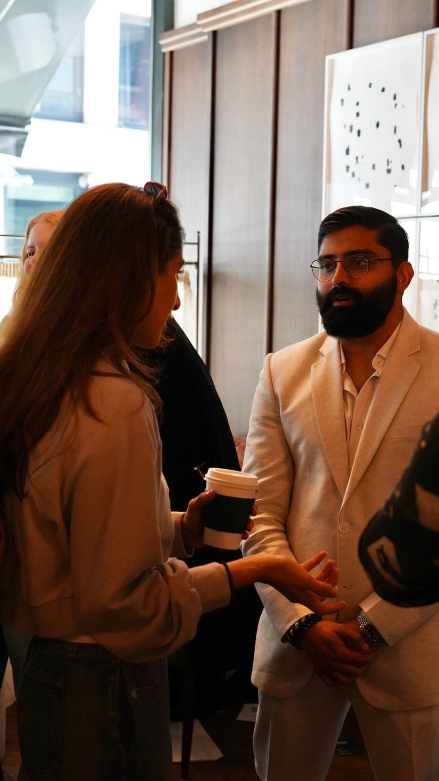Making connections at the SkySync Founder & Investor Breakfast
