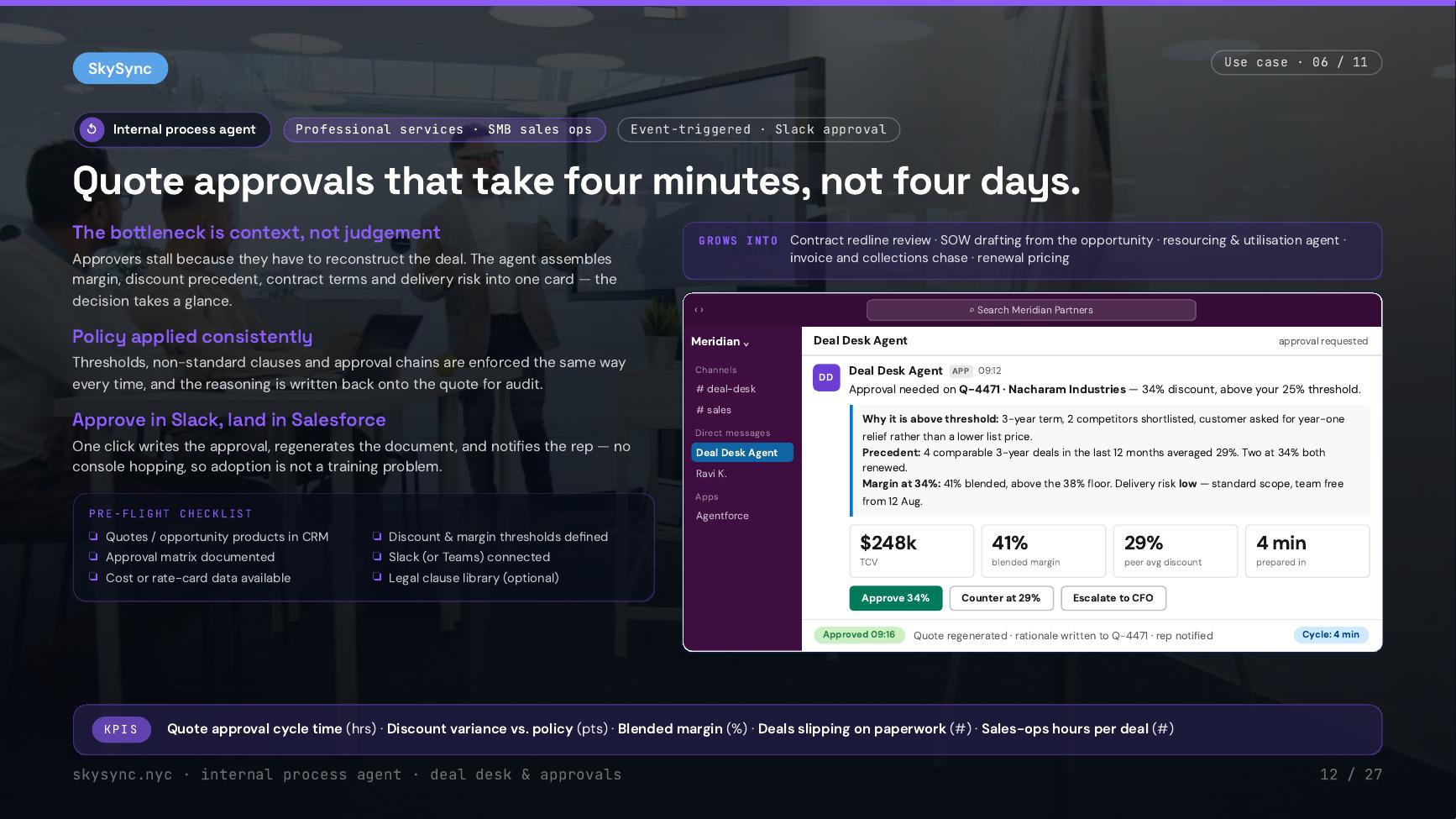 Quote approvals in four minutes